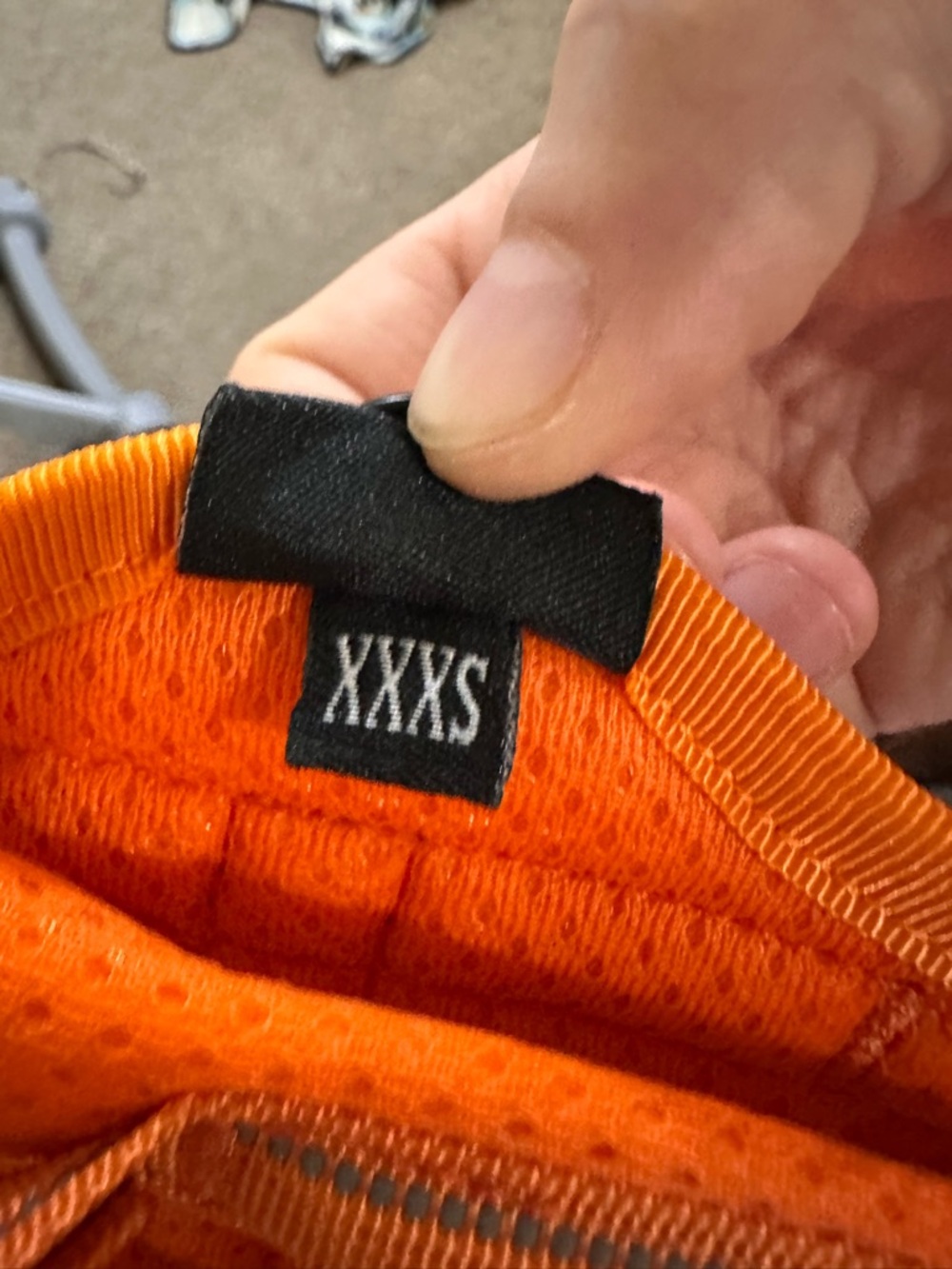 XXXS Orange Dog Harness - Breathable Mesh Small Size